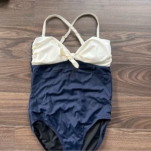Retro style one piece bathing suit